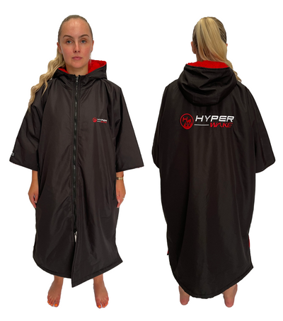 Red Short Sleeve Dry Changing Robe
