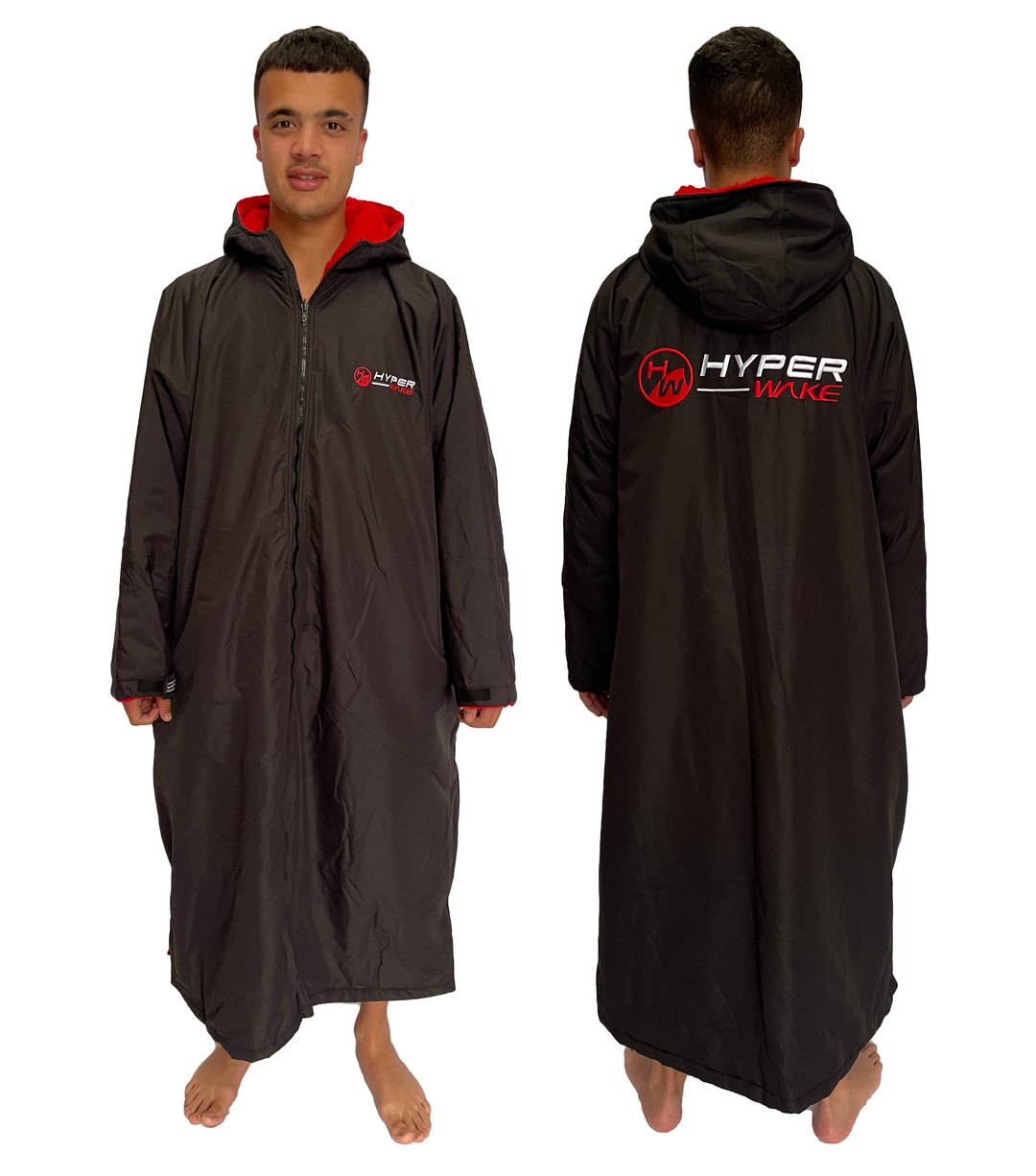 Red Long Sleeve Dry Changing Robe